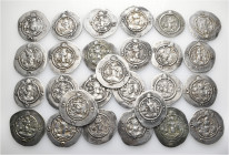 A lot containing 27 silver coins. All: Sasanian Drachms. About very fine to good very fine. LOT SOLD AS IS, NO RETURNS. 27 coins in lot.