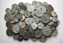 A lot containing 1 silver and 100 bronze coins. All: Roman Provincial. Fine to very fine. LOT SOLD AS IS, NO RETURNS. 101 coins in lot.