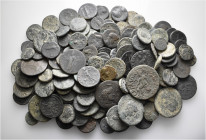 A lot containing 152 bronze coins. All: Roman Provincial. Fair to about very fine. LOT SOLD AS IS, NO RETURNS. 152 coins in lot.