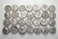 A lot containing 28 silver coins. Includes: Tarsus Tridrachms of Trajan (25) and Hadrian (3). Fine to very fine. LOT SOLD AS IS, NO RETURNS. 28 coins ...