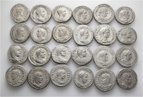 A lot containing 24 silver coins. All: Roman Provincial. About very fine to good very fine. LOT SOLD AS IS, NO RETURNS. 24 coins in lot.