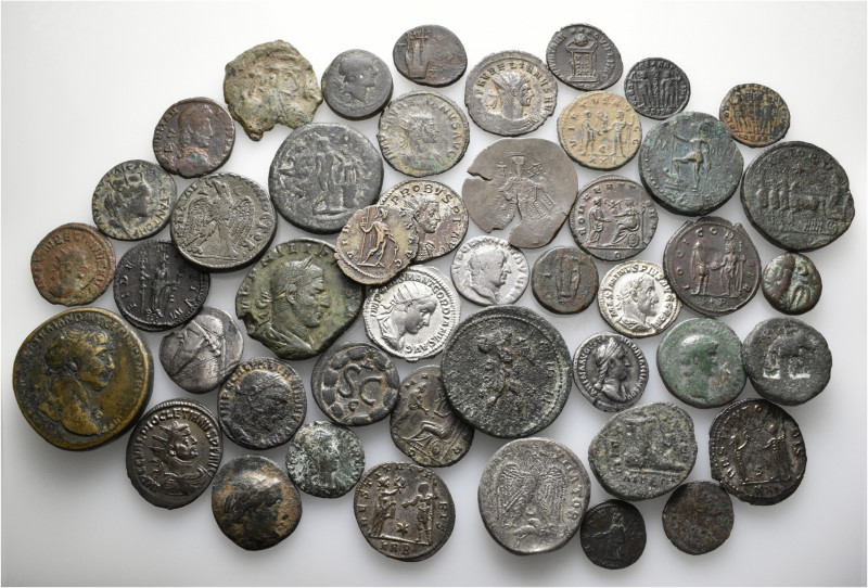 A lot containing 6 silver and 40 bronze coins. Includes: Greek, Roman Provincial...