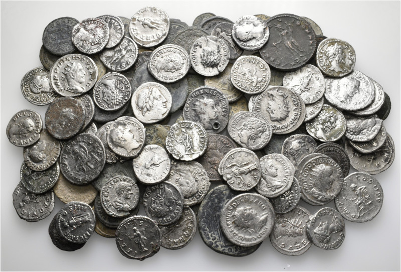 A lot containing 56 silver and 49 bronze coins. All: Roman Imperial. Fine to ver...