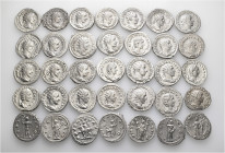 A lot containing 35 silver coins. Including: Antoniniani of Gordian III (13), Philip I (7), Philip II (2), Otacilia Severa (2), Trajan Decius (8), Her...