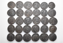 A lot containing 30 bronze coins. All: Roman Imperial. Repatinated. Very fine to extremely fine. LOT SOLD AS IS, NO RETURNS. 30 coins in lot.
