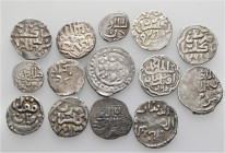 A lot containing 14 silver coins. All: Golden Horde. Fine to very fine. LOT SOLD AS IS, NO RETURNS. 14 coins in lot.