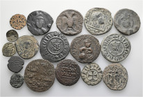 A lot containing 17 bronze coins. Includes: Early Medieval and Islamic. Fine to good very fine. LOT SOLD AS IS, NO RETURNS. 17 coins in lot.