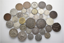A lot containing 37 silver, bronze and copper-nickel coins. All: Islamic. About very fine to good very fine. LOT SOLD AS IS, NO RETURNS. 37 coins in l...