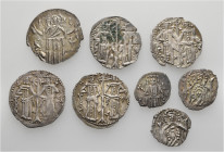 A lot containing 8 silver coins. All: Medieval Bulgaria. About very fine to good very fine. LOT SOLD AS IS, NO RETURNS. 8 coins in lot.