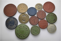 A lot containing 14 vulcanite mine tokens. All: Chile. About very fine to good very fine. LOT SOLD AS IS, NO RETURNS. 14 tokens in lot.


From the ...