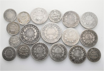 A lot containing 18 silver coins. All: France. About very fine to very fine. LOT SOLD AS IS, NO RETURNS. 18 coins in lot.


From the collection of ...