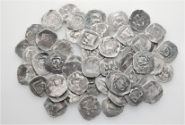 A lot containing 52 silver coins. All: Germany, Dukes of Bavaria. Late 14th to mid 15th centuries. Pfennige. Munich, Landshut, Ingolstadt. Fine to ver...