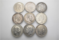 A lot containing 9 silver coins. All: Germany. About very fine to about extremely fine. LOT SOLD AS IS, NO RETURNS. 9 coins in lot.


From the coll...
