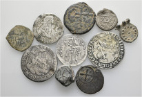 A lot containing 4 silver and 3 bronze coins and 3 lead seals/tesserae. Includes: Medieval and Islamic. Fine to about very fine. LOT SOLD AS IS, NO RE...