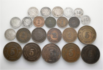 A lot containing 23 silver and bronze coins. All: Mauritius. About very fine to good very fine. LOT SOLD AS IS, NO RETURNS. 23 coins in lot.


From...