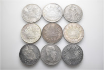 A lot containing 9 silver coins. All: Mexico. Very fine to good very fine. LOT SOLD AS IS, NO RETURNS. 9 coins in lot.


From the collection of a S...