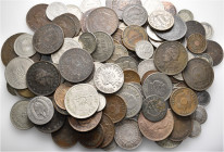 A lot containing 132 silver, bronze and copper-nickel coins. All: South America. Fine to good very fine. LOT SOLD AS IS, NO RETURNS. 132 coins in lot....
