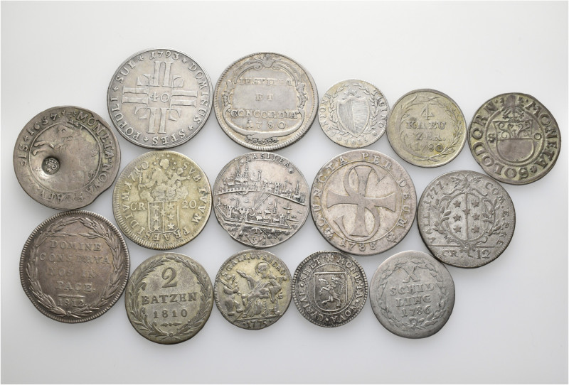 A lot containing 15 silver coins. All: Switzerland. About very fine to good very...