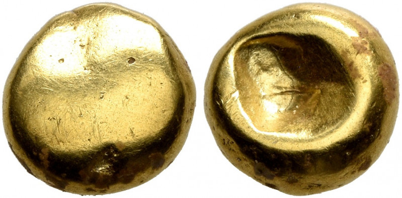 NORTHWEST GAUL. Senones. Circa 100-60 BC. 1/4 Stater (Gold, 7 mm, 1.87 g), 'Gall...