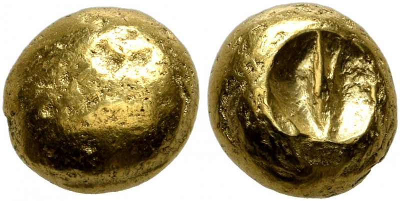 NORTHWEST GAUL. Senones. Circa 100-60 BC. 1/4 Stater (Gold, 6 mm, 1.83 g), 'Gall...