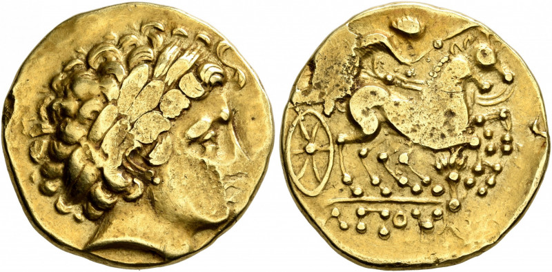 CENTRAL GAUL. Lemovices. 3rd to early 2nd century BC. Stater (Gold, 21 mm, 7.93 ...