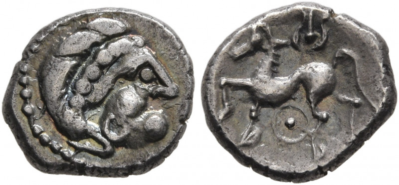 MIDDLE DANUBE. Uncertain tribe. 2nd century BC. Obol (Silver, 10 mm, 0.80 g, 1 h...