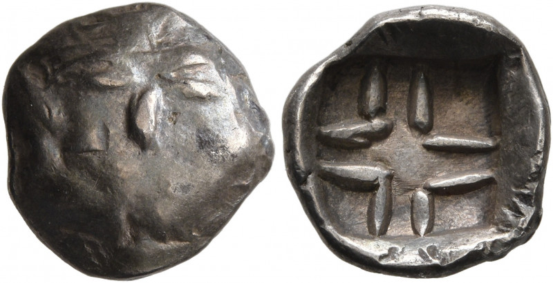 LOWER DANUBE. Uncertain tribe. 3rd to 2nd centuries BC. Drachm (Silver, 12 mm, 1...