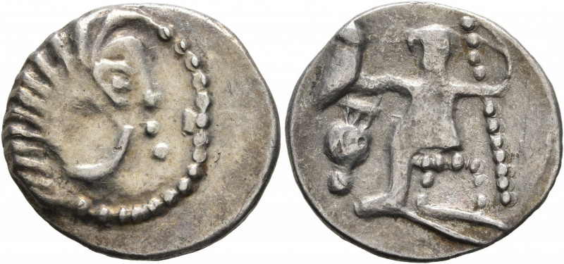 LOWER DANUBE. Uncertain tribe. Circa 2nd-1st centuries BC. Drachm (Silver, 20 mm...