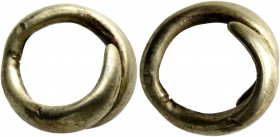 UNCERTAIN. Circa 1100-500 BC. 'Ring Money' (Electrum, 18 mm, 8.66 g). Cf. Obolos 12 (2019), 134 (lighter weight). Very fine.


Ex Naumann E-Auction...