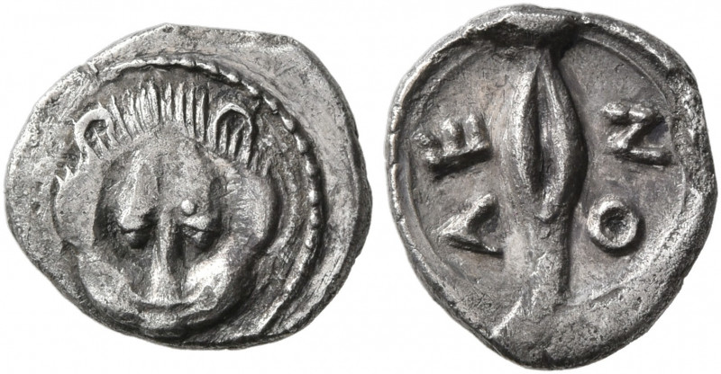 SICILY. Leontini. Circa 476-466 BC. Litra (Silver, 10 mm, 0.68 g, 3 h). Facing l...