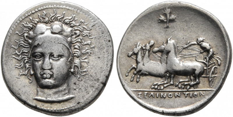 SICILY. Selinos. Circa 410 BC. Hemidrachm (Silver, 15 mm, 1.83 g, 5 h). Head of ...