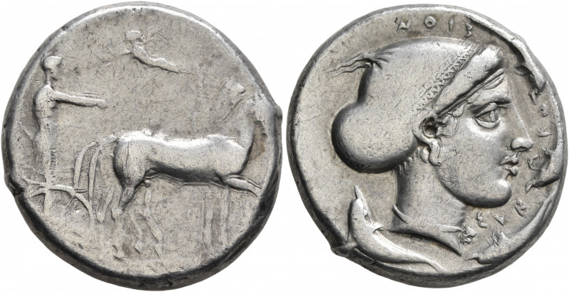 SICILY. Syracuse. Second Democracy, 466-405 BC. Tetradrachm (Silver, 26 mm, 17.2...