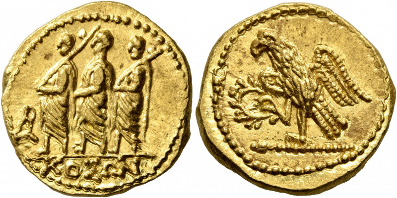 SKYTHIA. Geto-Dacians. Koson, mid 1st century BC. Stater (Gold, 20 mm, 8.31 g, 1...