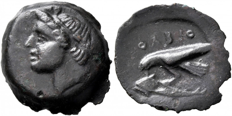 SKYTHIA. Olbia. Circa 400-350 BC. AE (Bronze, 21 mm, 4.10 g, 4 h). Head of Demet...