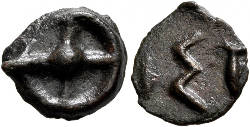 MOESIA. Istros. Late 5th-4th centuries BC. Cast unit (Bronze, 12 mm, 1.22 g). Wh...