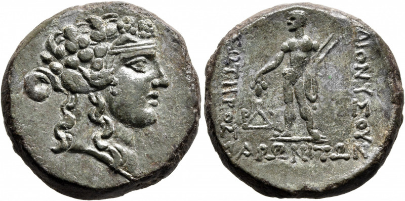 THRACE. Maroneia. Circa 189/8-49/5 BC. AE (Bronze, 25 mm, 12.20 g, 1 h). Head of...