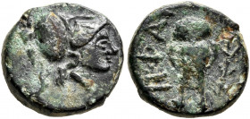 ISLANDS OFF THRACE, Lemnos. Hephaistia. Circa 375/50-294 BC. Chalkous (Bronze, 11 mm, 1.90 g, 5 h). Head of Athena to right, wearing crested Corinthia...