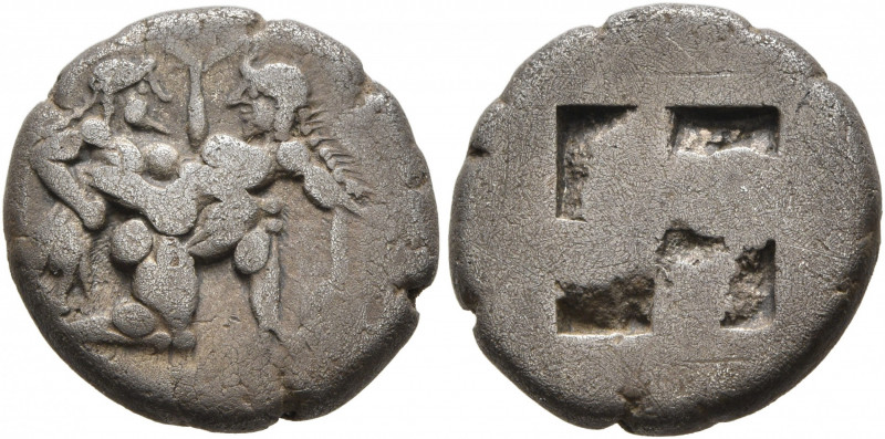 ISLANDS OFF THRACE, Thasos. Circa 500-480 BC. Drachm (Silver, 15 mm, 4.08 g). Nu...