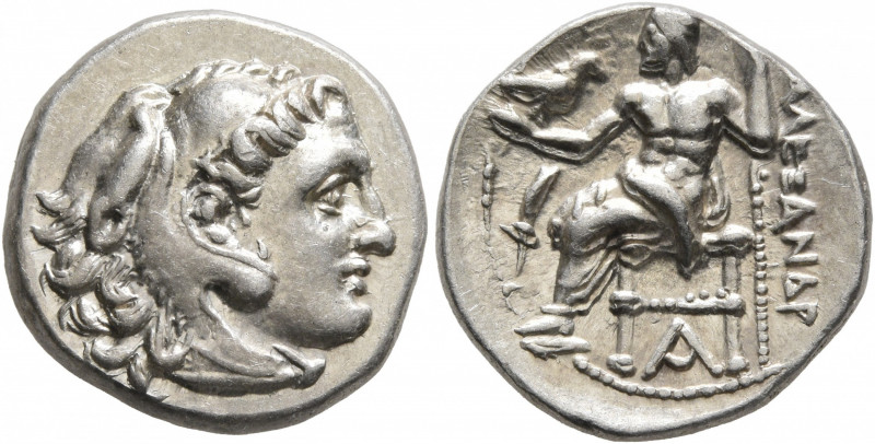 KINGS OF MACEDON. Alexander III ‘the Great’, 336-323 BC. Drachm (Silver, 17 mm, ...