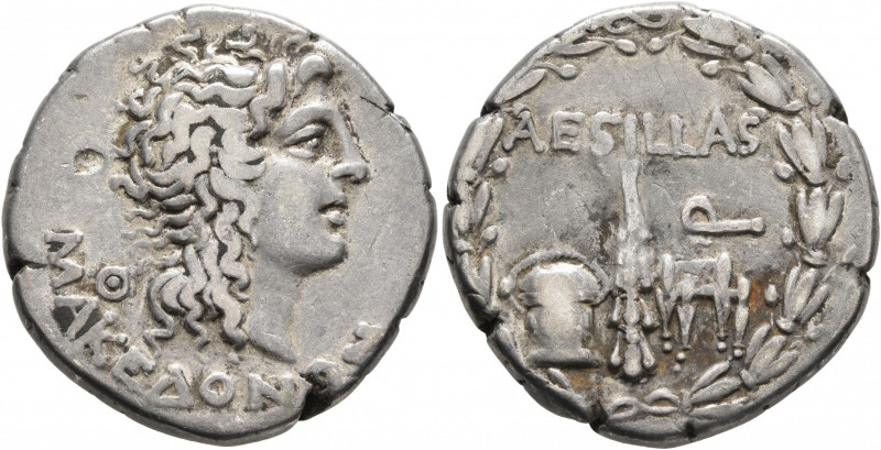 MACEDON (ROMAN PROVINCE). Aesillas, quaestor, circa 95-70 BC. Tetradrachm (Silve...