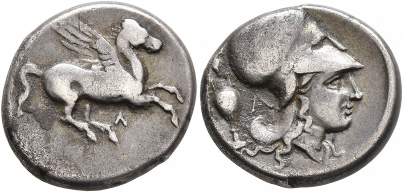 AKARNANIA. Leukas. Circa 320-280 BC. Stater (Silver, 20 mm, 8.38 g, 7 h). Pegasu...