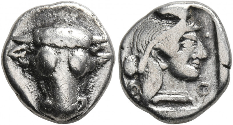 PHOKIS, Federal Coinage. Circa 485-480. Triobol or Hemidrachm (Silver, 14 mm, 2....