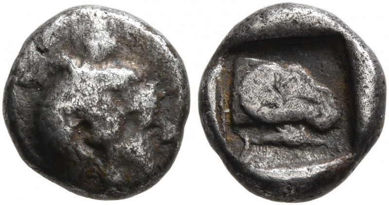 PHOKIS, Federal Coinage. Early 5th century BC. Obol (Silver, 8 mm, 0.77 g, 1 h),...