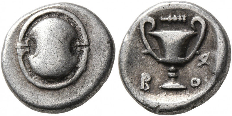 BOEOTIA, Federal Coinage. Circa 395-340 BC. Hemidrachm (Silver, 14 mm, 2.62 g). ...