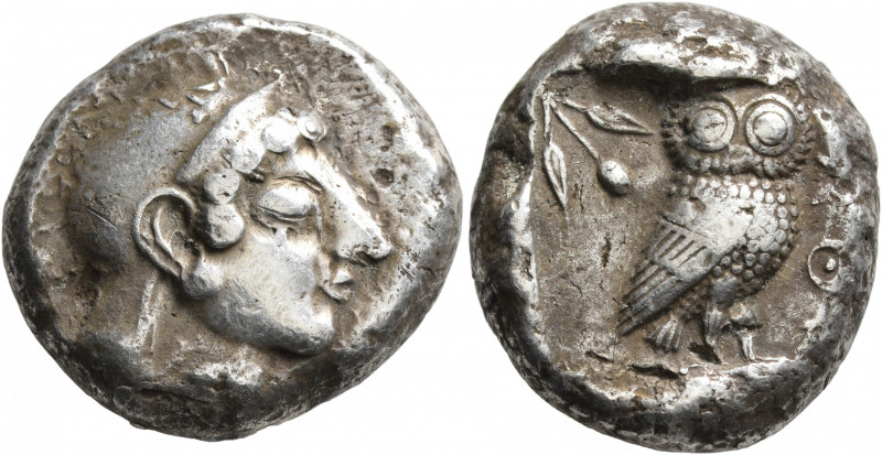 ATTICA. Athens. Circa 500/490-485/0 BC. Tetradrachm (Silver, 22 mm, 17.34 g, 4 h...