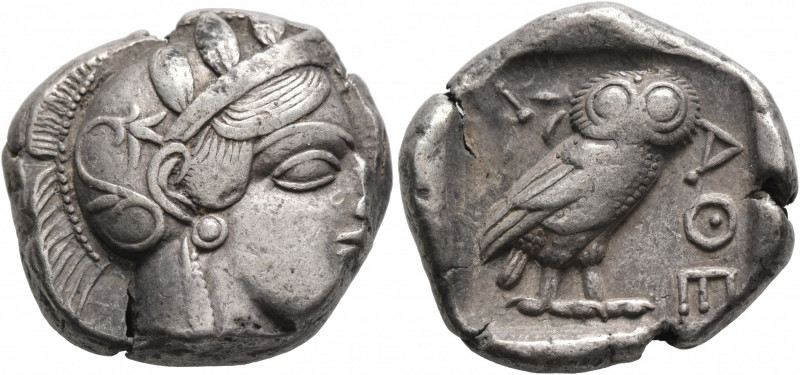 ATTICA. Athens. Circa 440s-430s BC. Tetradrachm (Silver, 24 mm, 17.18 g, 7 h). H...