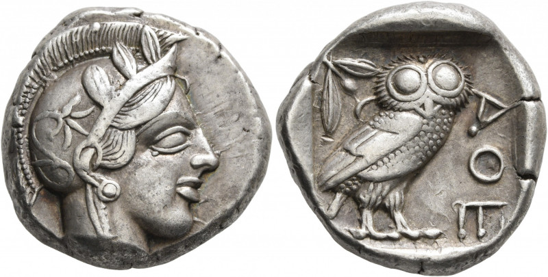 ATTICA. Athens. Circa 430s-420s BC. Tetradrachm (Silver, 23 mm, 17.20 g, 3 h). H...