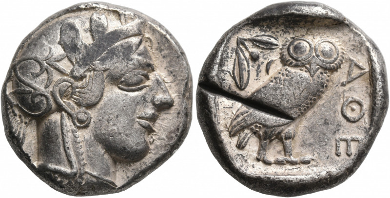 ATTICA. Athens. Circa 430s-420s BC. Tetradrachm (Silver, 24 mm, 17.18 g, 3 h). H...