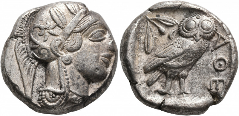 ATTICA. Athens. Circa 430s-420s BC. Tetradrachm (Silver, 23 mm, 17.17 g, 7 h). H...