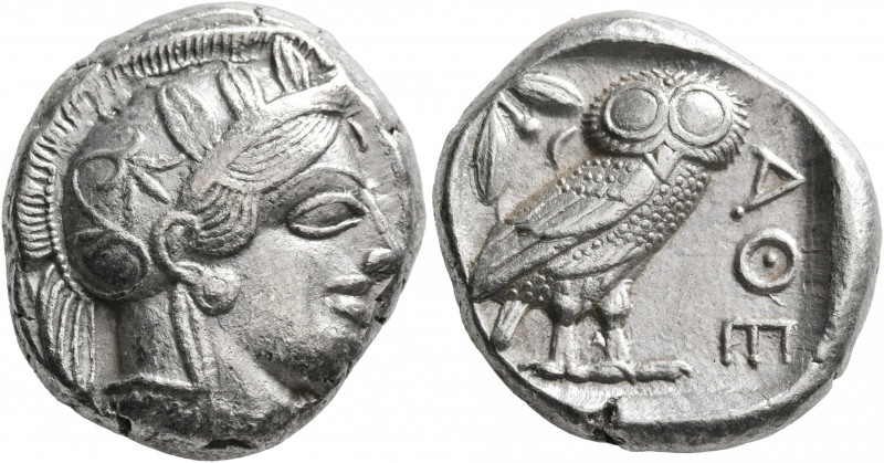 ATTICA. Athens. Circa 430s-420s BC. Tetradrachm (Silver, 24 mm, 17.18 g, 7 h). H...